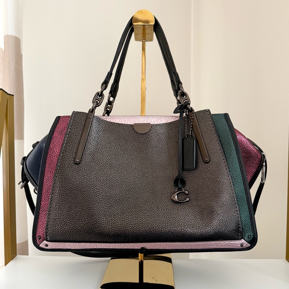 Coach Dreamer 36 in Metallic Colorblock Pebbled Leather - Picture 16 of 16